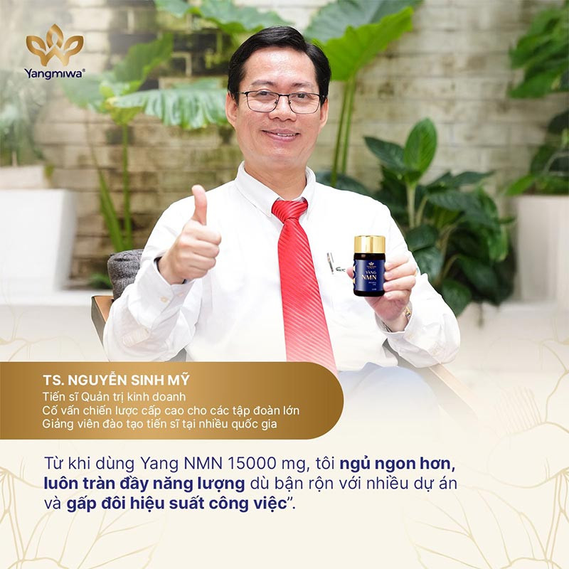 Tiến sĩ Nguyễn Sinh Mỹ trải nghiệm Yang NMN v&agrave; ghi nhận hiệu quả cải thiện sức khỏe