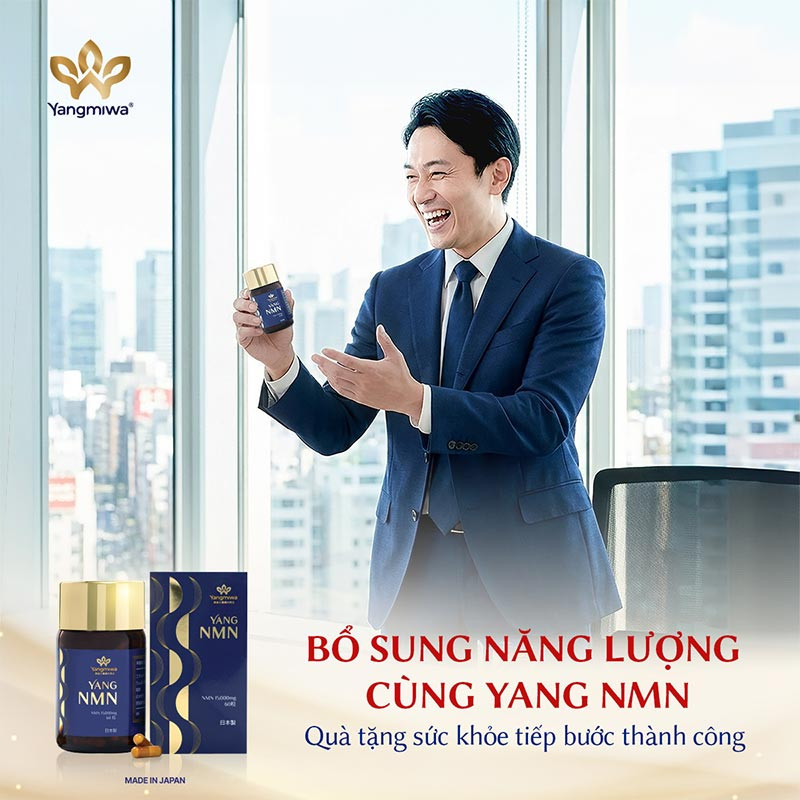 Yang NMN hỗ trợ củng cố khả năng tạo năng lượng v&agrave; phục hồi của tế b&agrave;o, gi&uacute;p n&acirc;ng cao hiệu suất v&agrave; tiếp bước th&agrave;nh c&ocirc;ng